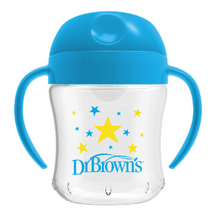 Dr Browns Drinkbeker Blauw Zachte Tuit 6mnd  180ML