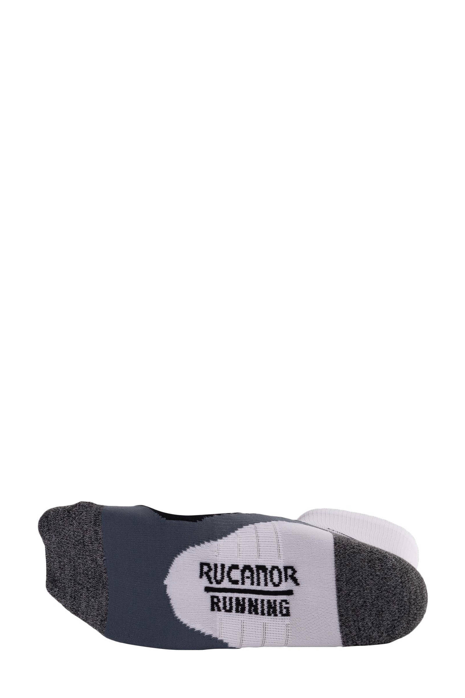 Rucanor sportsokken Running Socks Mid wit/grijs