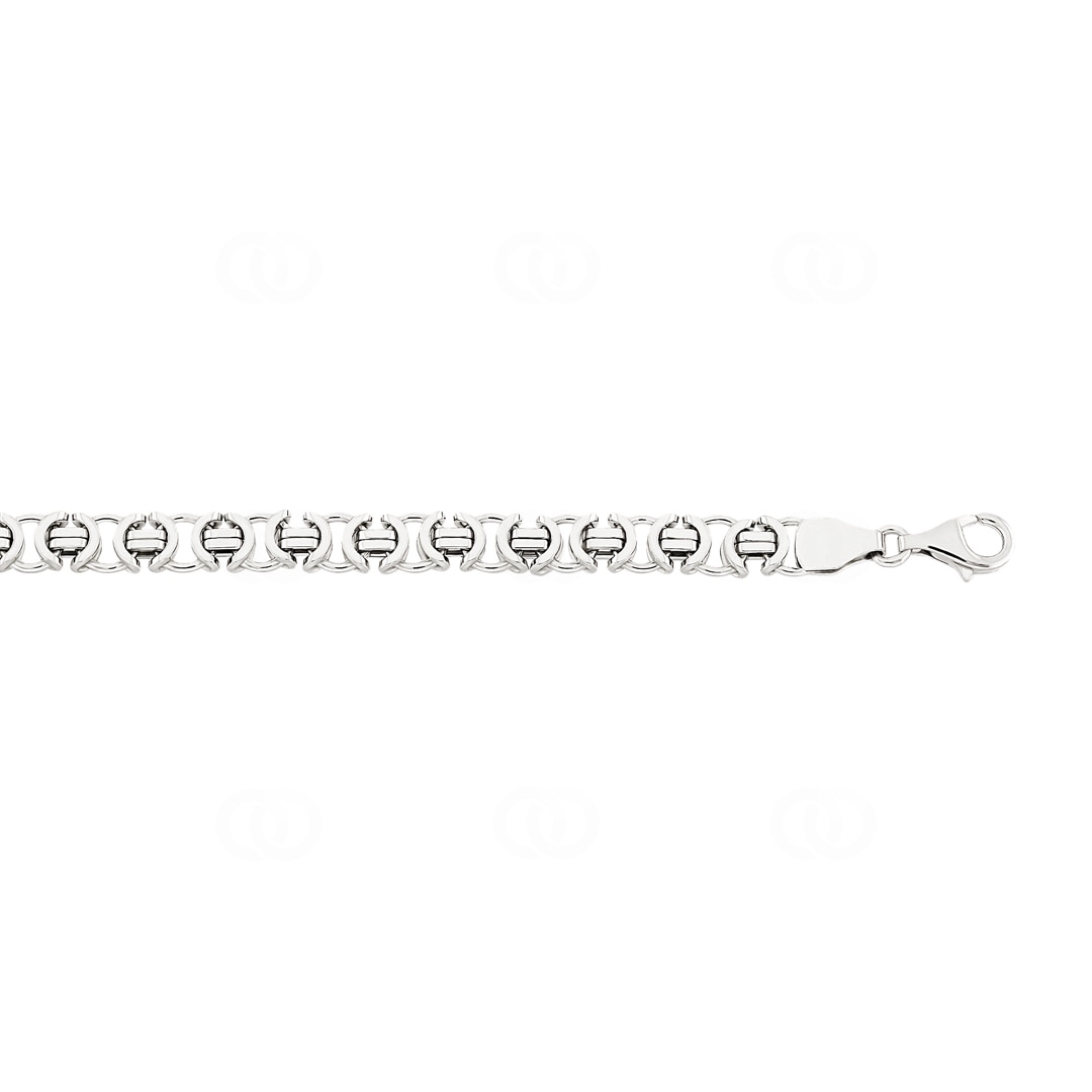 Königsarmband flach 925 Silber 7.2mm