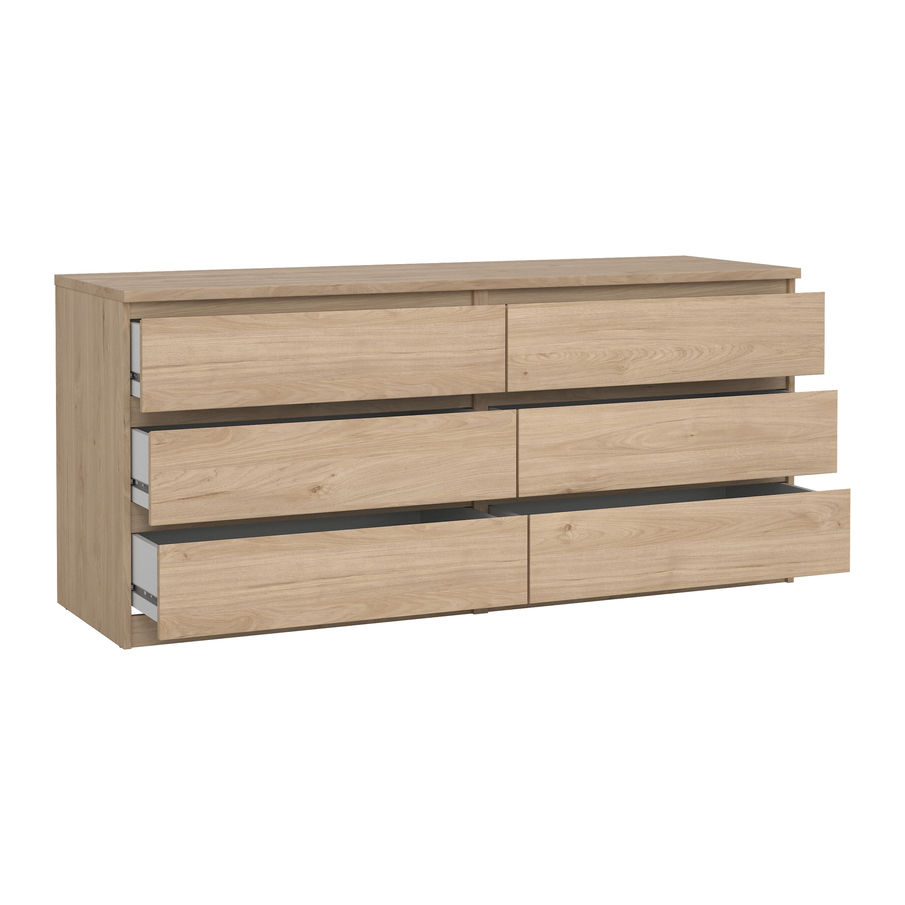 by fonQ basic Slide Ladekast - 6 lades -  Eiken