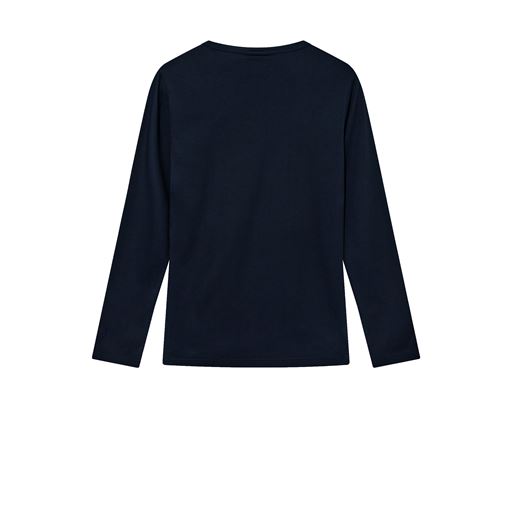 Mos Mosh Gallery Perry O-Neck Langærmet T-shirt, Navy, XL