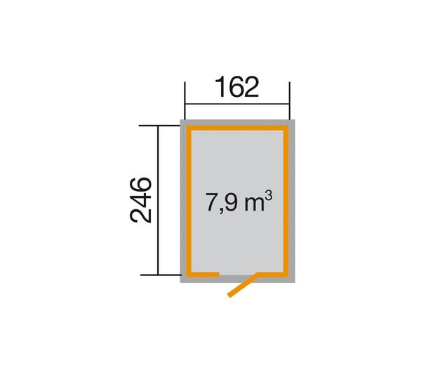 Weka Schwedenhaus Gr. 2, ca. B200/H220/T286 cm