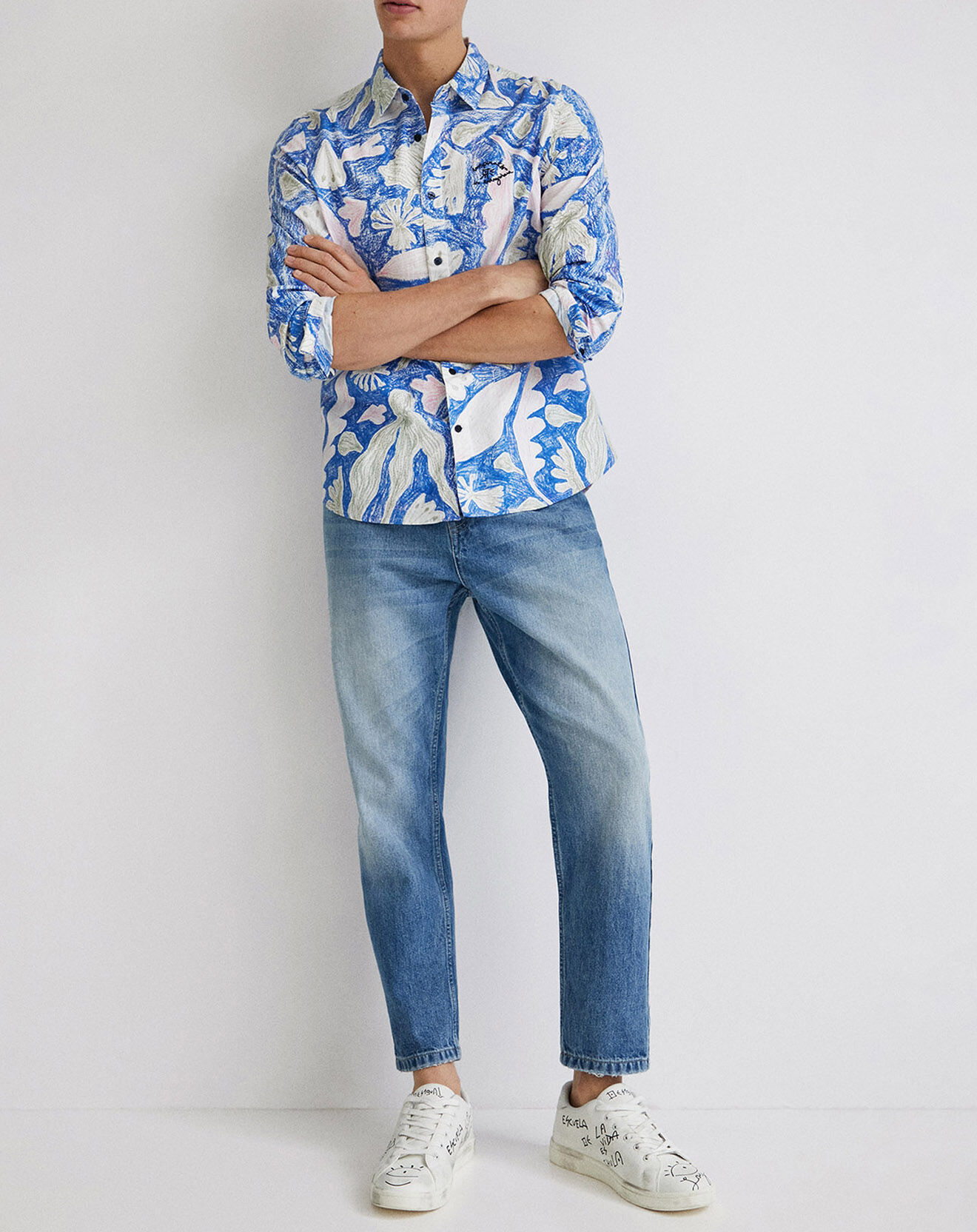 Desigual Chemise Timothee bleu royal