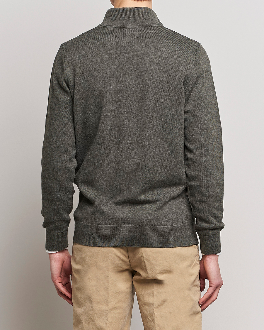 Barbour Lifestyle Cotton Half Zip Olive Marl
