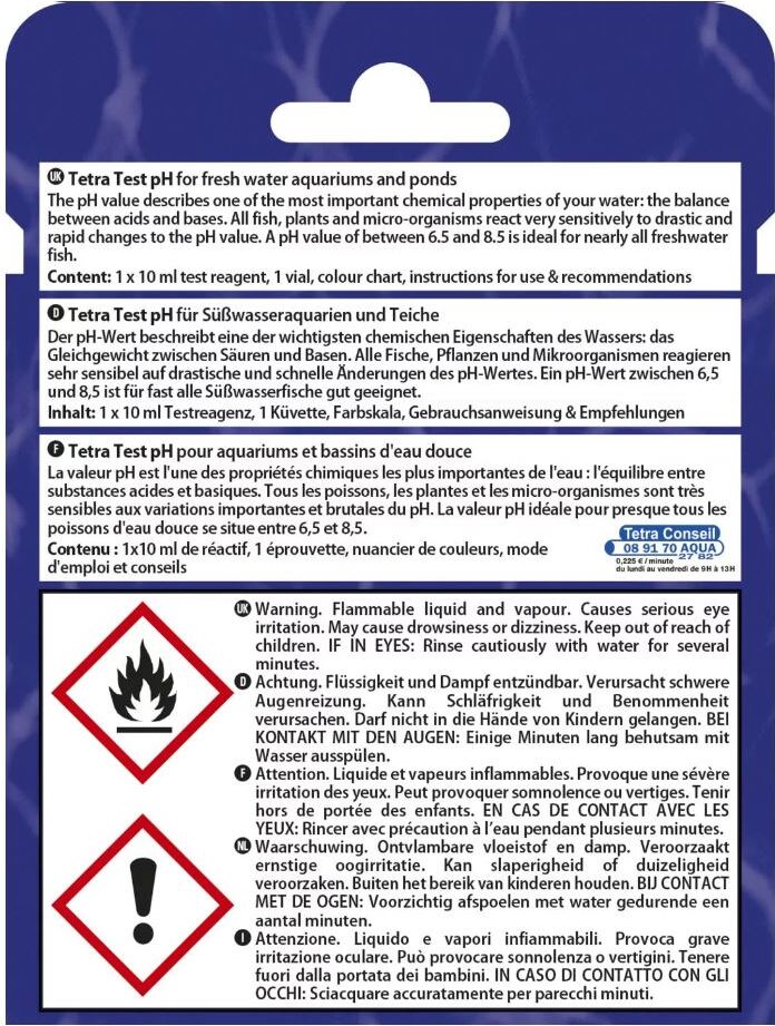 Tetra watertest pH 10 ml