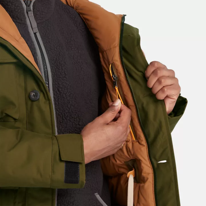 Parka impermeável Wilmington Expedition para homem, na cor verde.