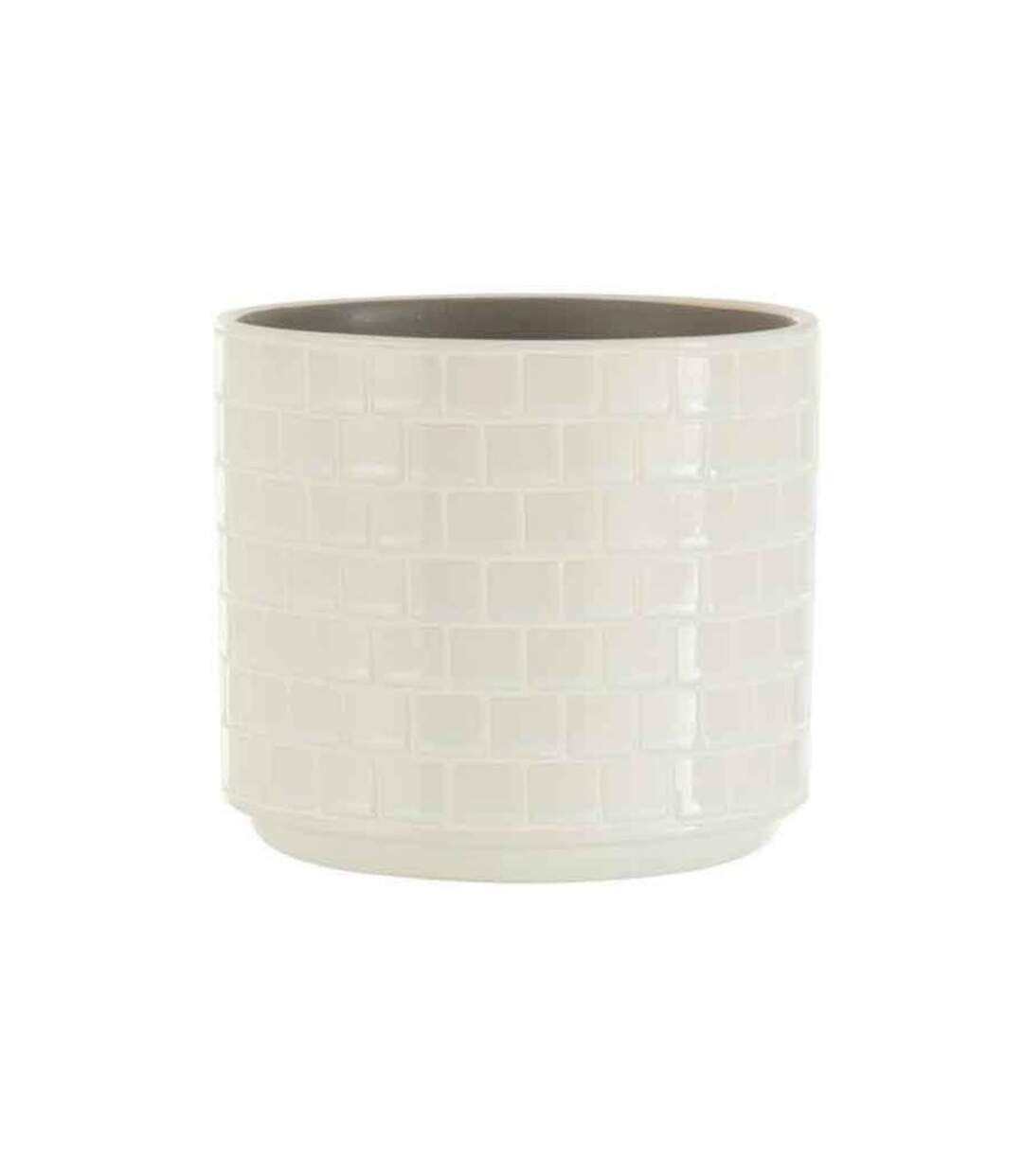 Paris Prix - Cache-pot En Céramique brillant 17cm Blanc