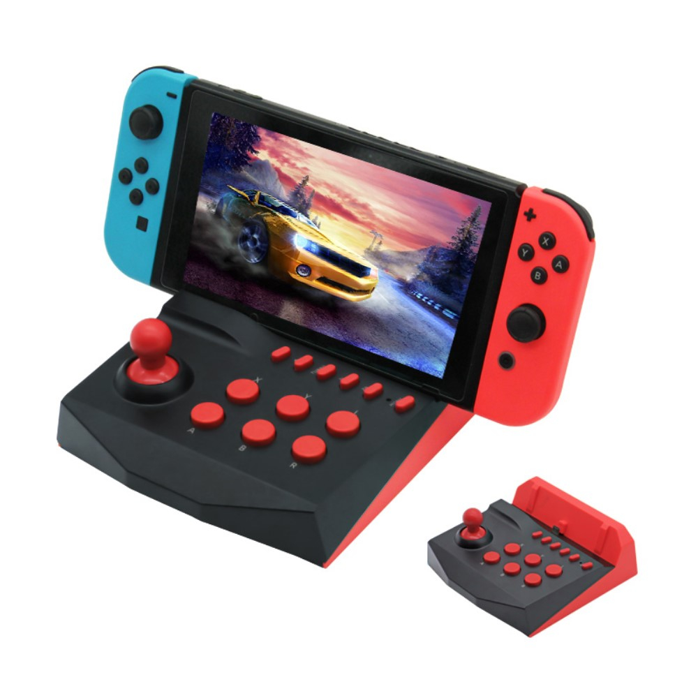 Joystick Arcade Retro Gamepad Controller für Nintendo Switch / Lite - Schwarz / Rot