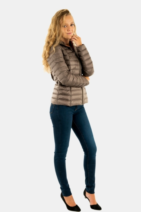 Doudounes jott doudoune cloe ml capuche 808 taupe