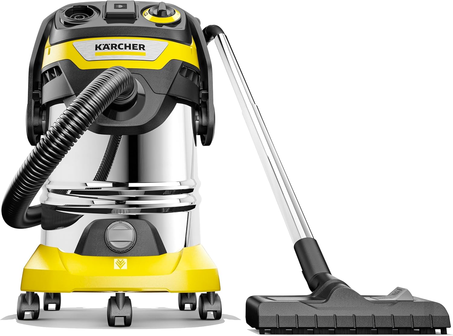 Karcher 1.628-361.0, WD 6 PS V-30/6/22/T Nass-/Trockensauger-30 L Edelstahltank-1300W (tragbare Steckdose und Blasfunktion), Standard, 1300 W, 30 liters