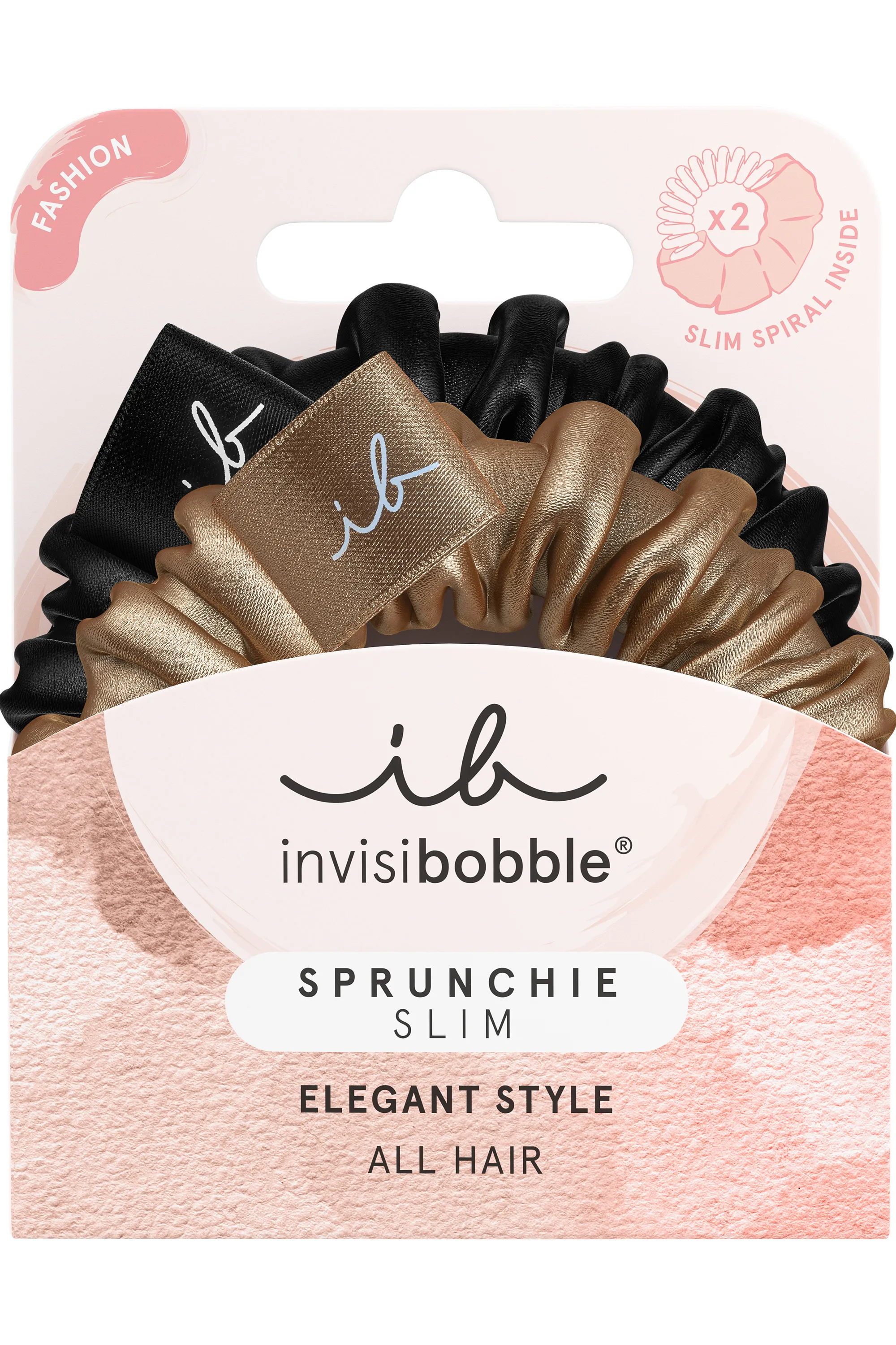Invisibobble Duo d’élastiques à cheveux Sprunchie True Golden
