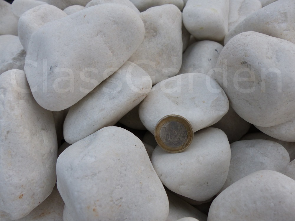 Galet blanc brillant 40-60 sac 20 kg