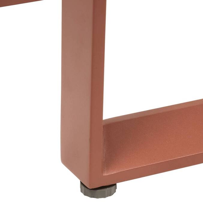 Table d'appoint de jardin carrée ALLURE Lin / Acajou