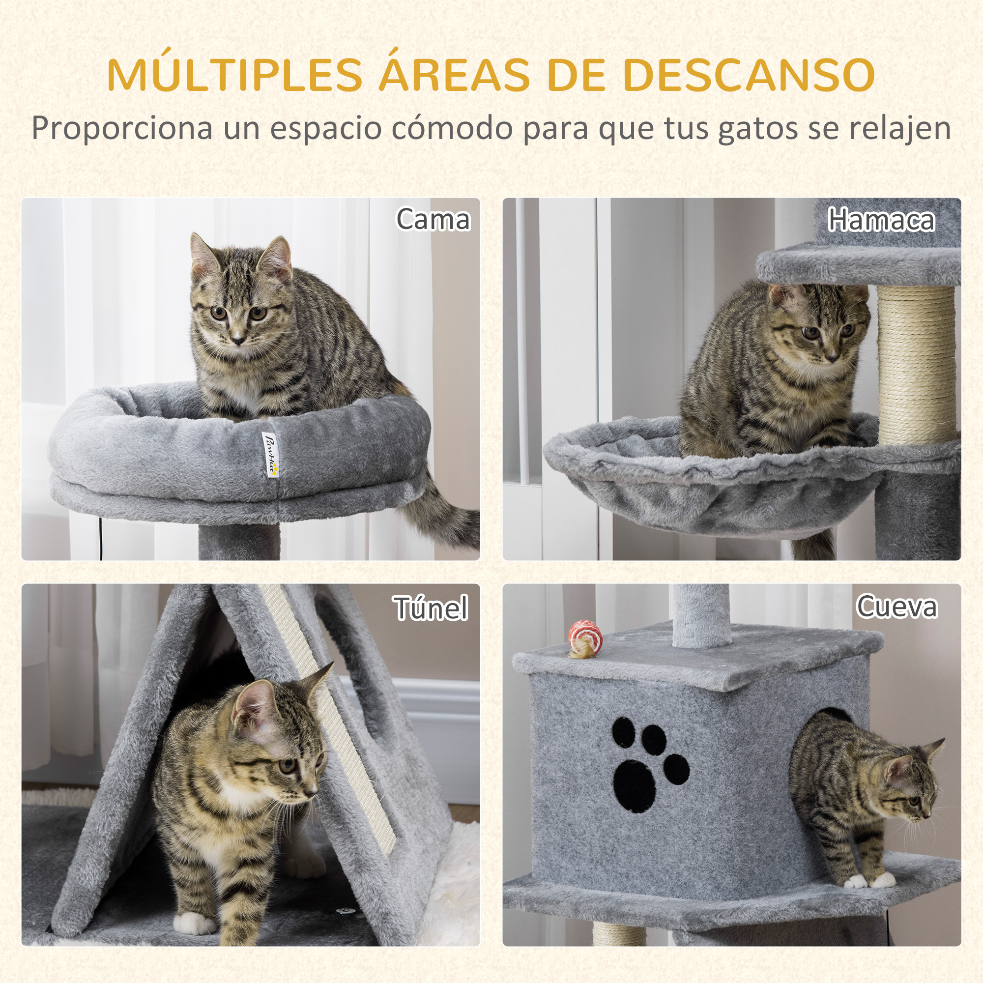 Árvore arranhadora para gatos PawHut