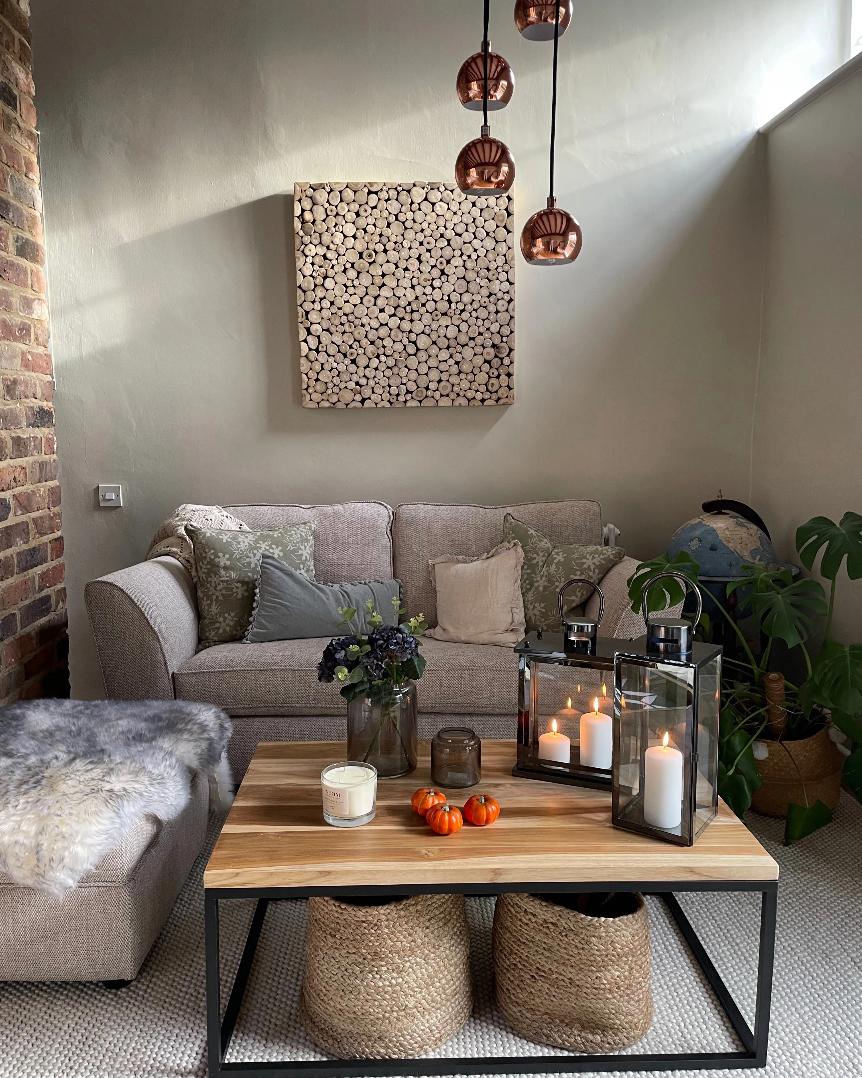 Wanddecoratie TWIG Teakhout 85 cm Lichtbruin