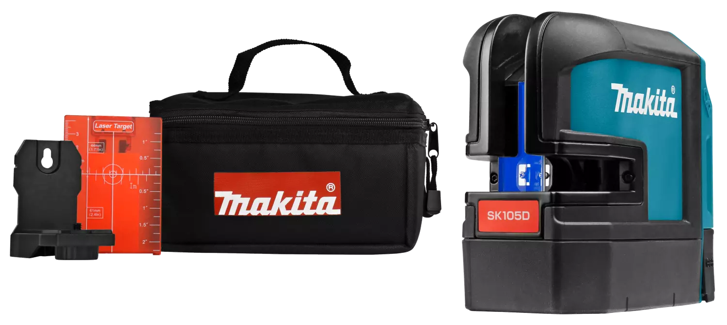 Makita SK105DZ 10,8V Li-Ion accu kruislijnlaser body in tas - zelfnivellerend - rood - 25m