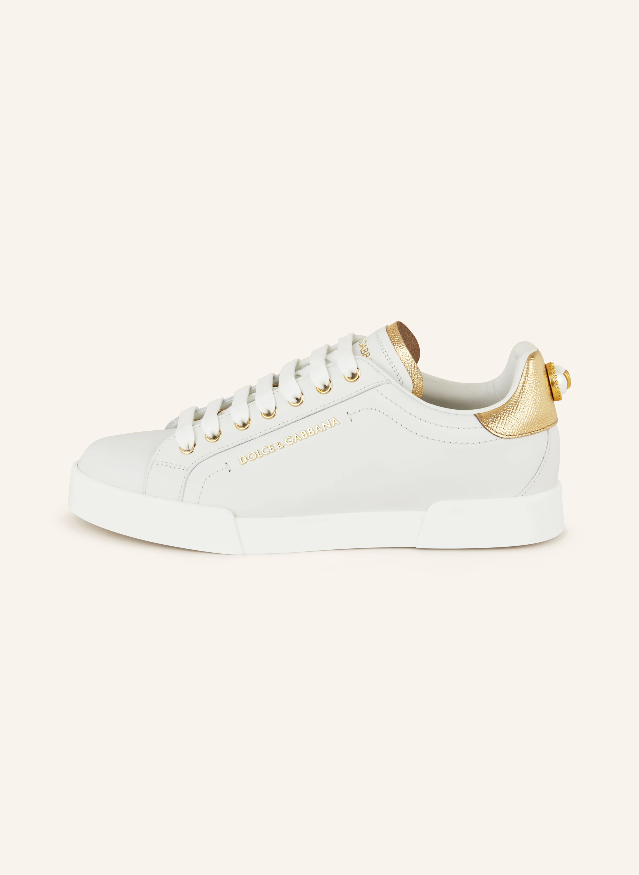 DOLCE & GABBANA Sneaker PORTOFINO mit Schmuckperle