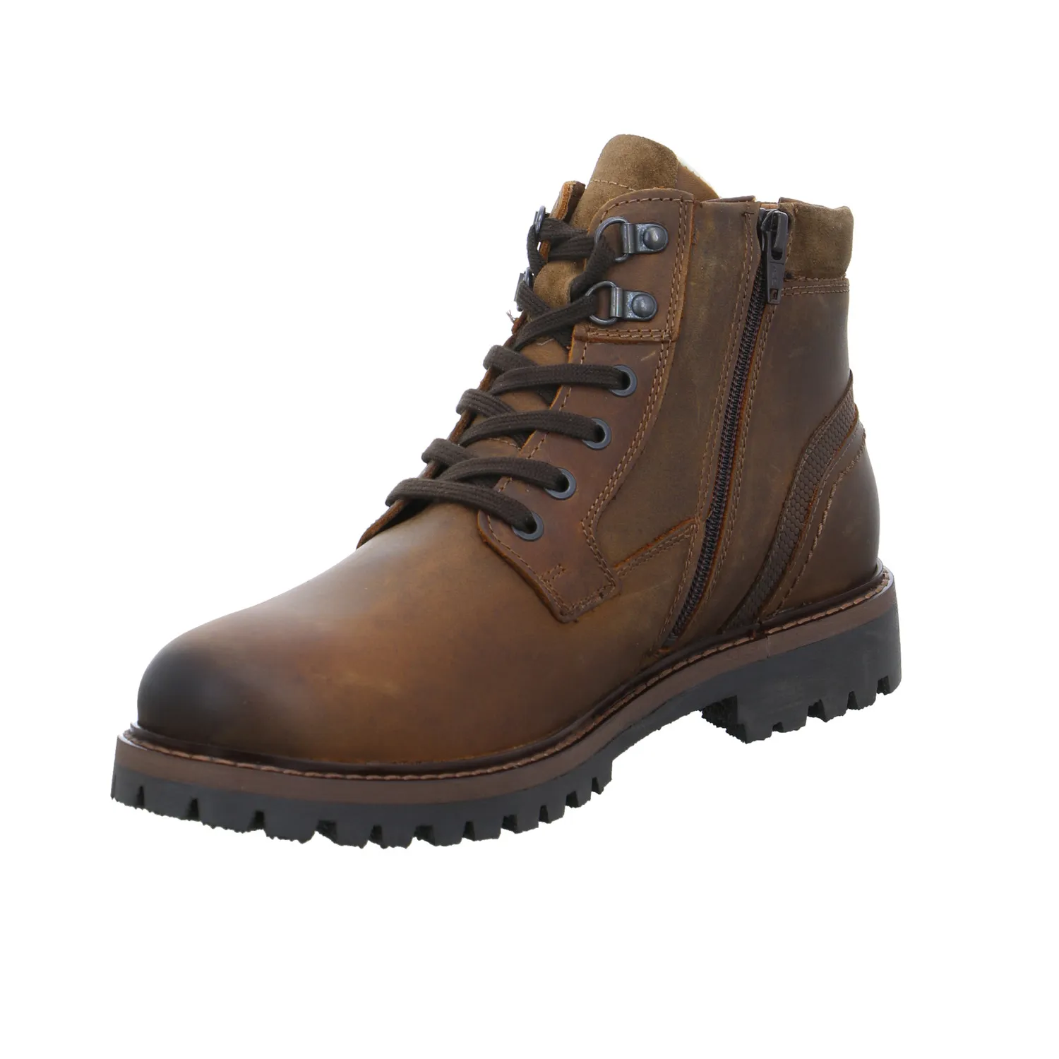 Winter-Boots Braun Leder