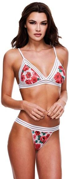 White Floral and Sport Lace BH Set