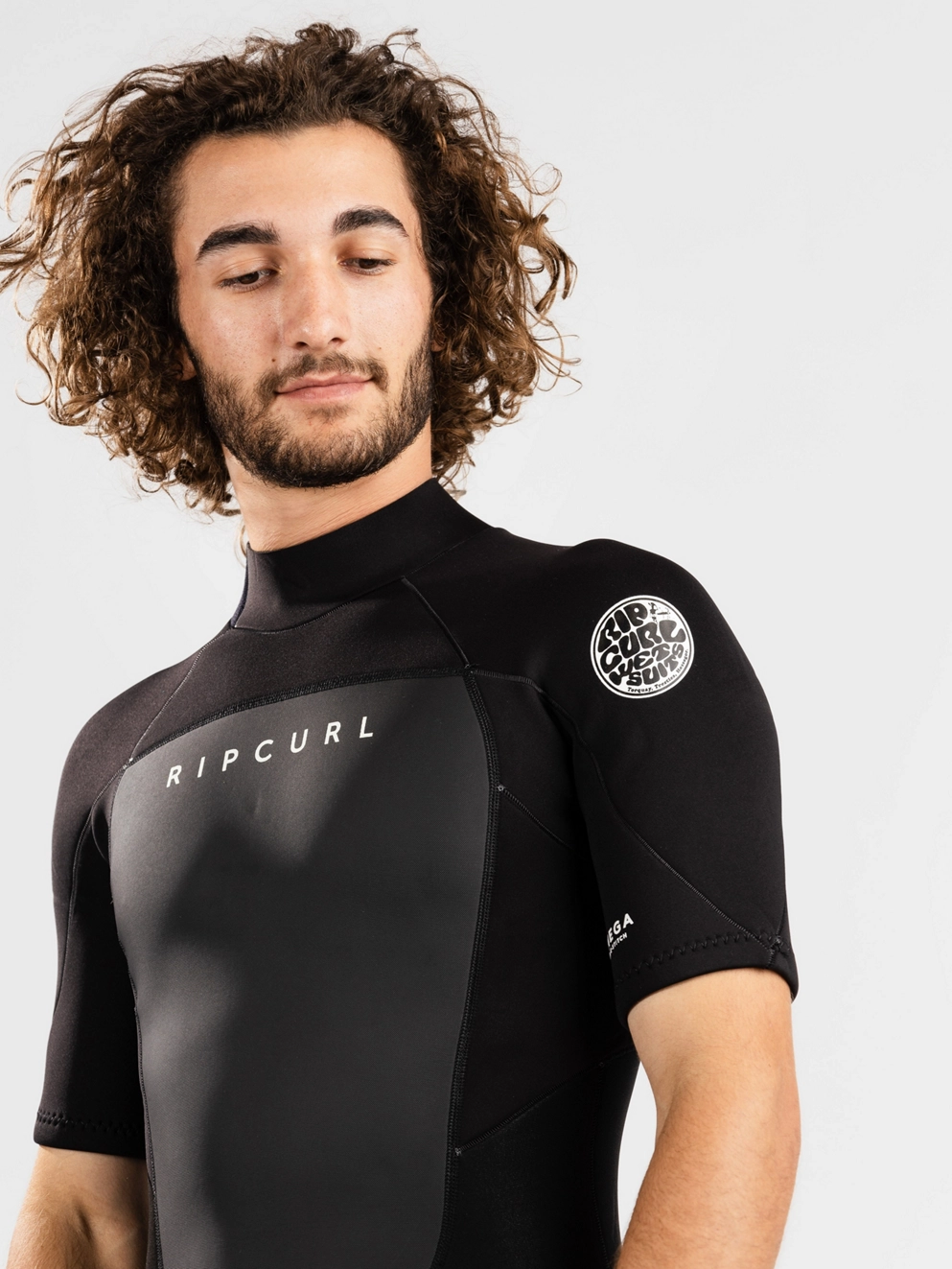 Rip Curl Omega 2mm Back Zip Shorty Wetsuit black