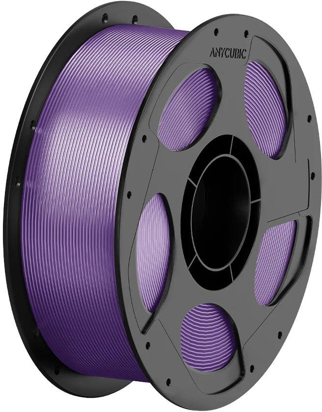 Anycubic  PETG Translucent Purple, 1,75 mm / 1000 g    Zuverlässiger Allrounder für stabile & langlebige Drucke in Translucent Purple