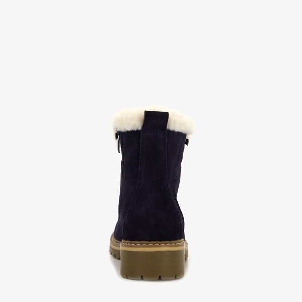 Hush Puppies suède dames veterboots blauw