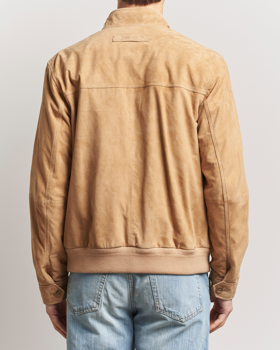 GANT Suede Harrington Jacket Warm Khaki