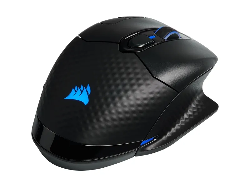 CORSAIR Gaming DARK CORE RGB PRO SE - Mus - optisk - 8 knapper - trådløs, kablet - USB, 2.4 GHz, Bluetooth 4.2 LE - sort