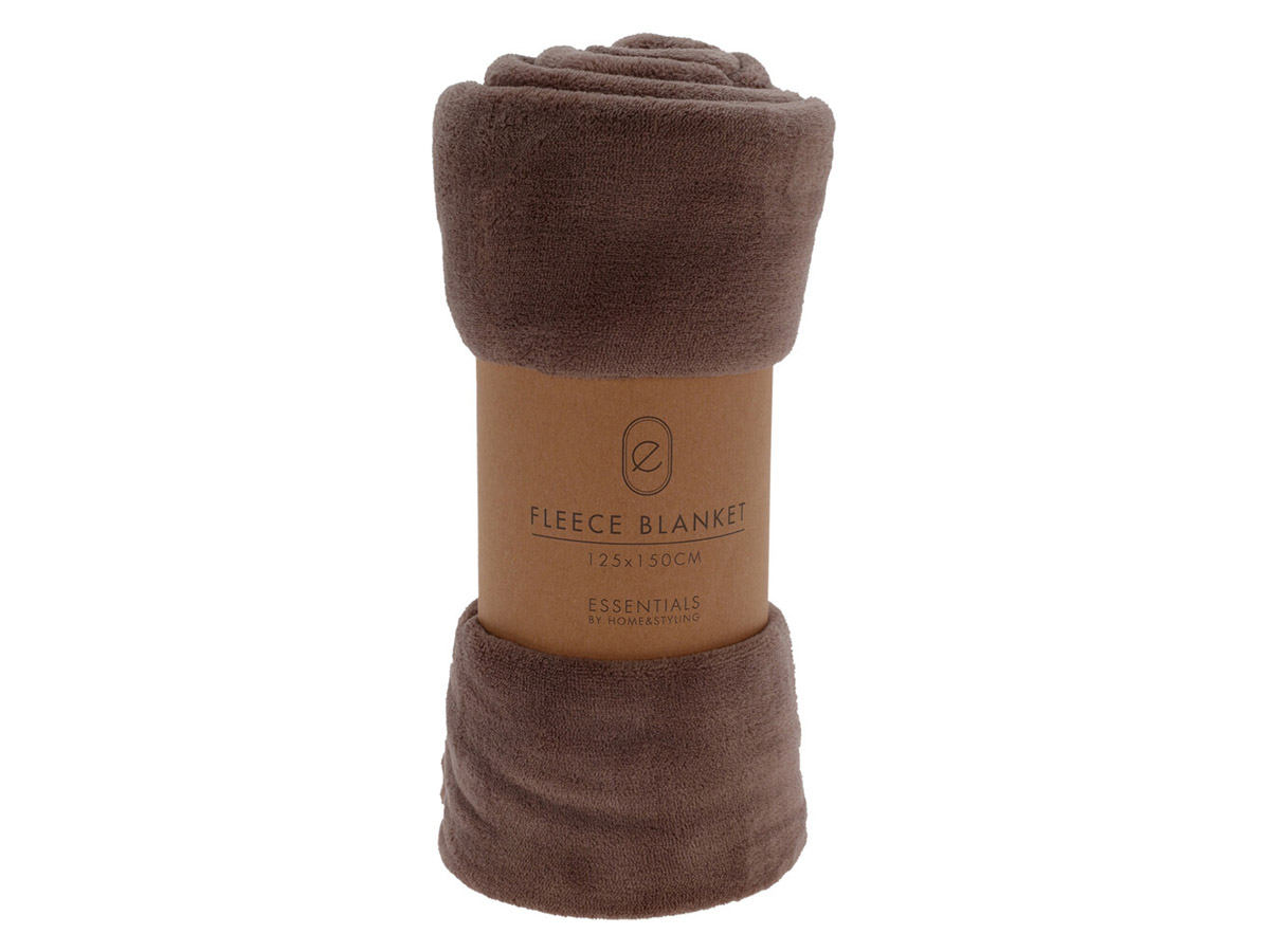150 x 125 cm fleece deken - Brown