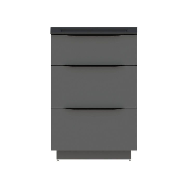 Meuble sous vasque à poser Pamili 60cm anthracite
