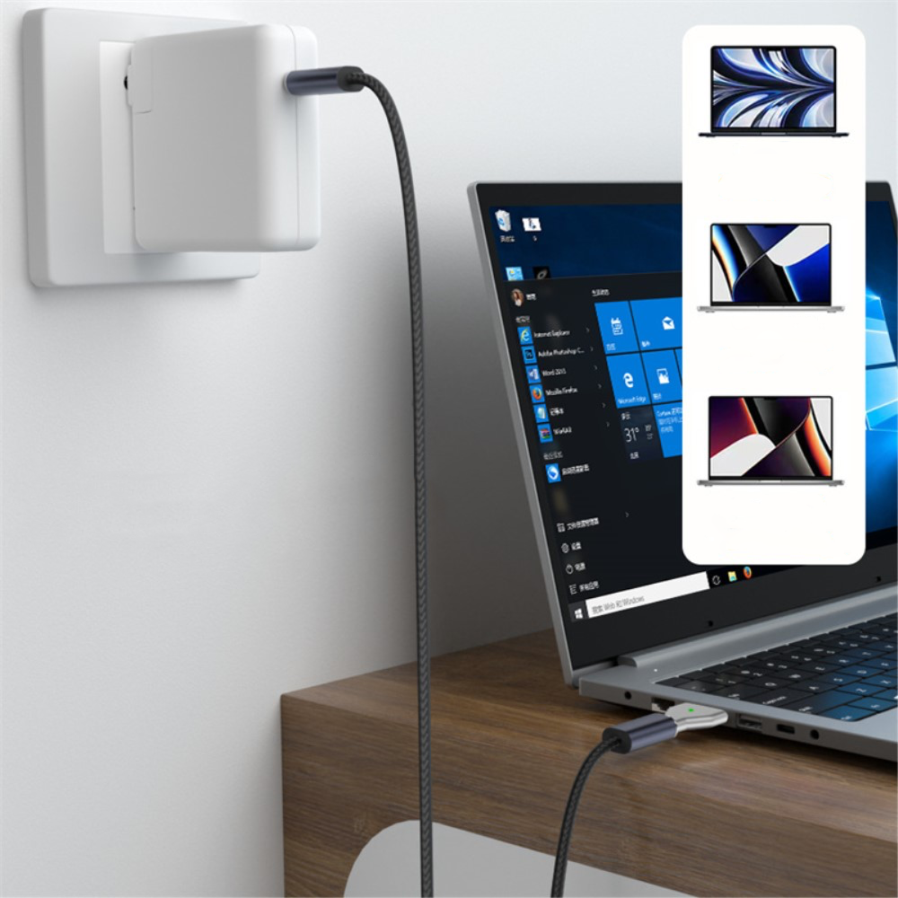 (PD/140W) MagSafe 3 auf USB C Lade Adapter für MacBook Pro / Air - Silber