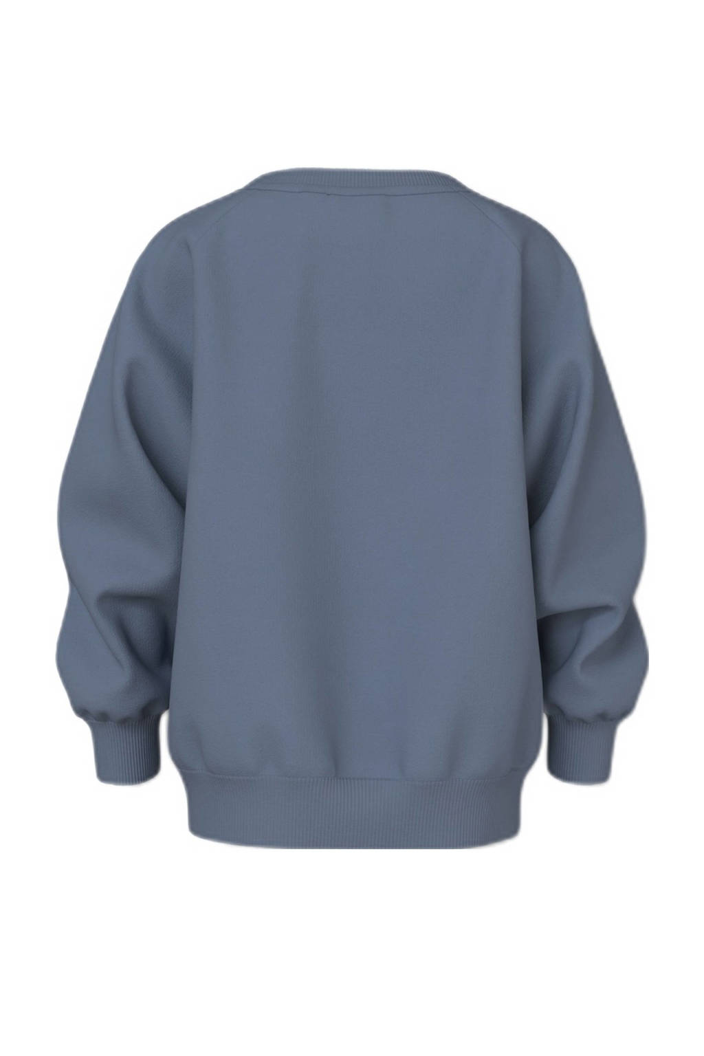 NAME IT sweater NMFVENUS met printopdruk blauw