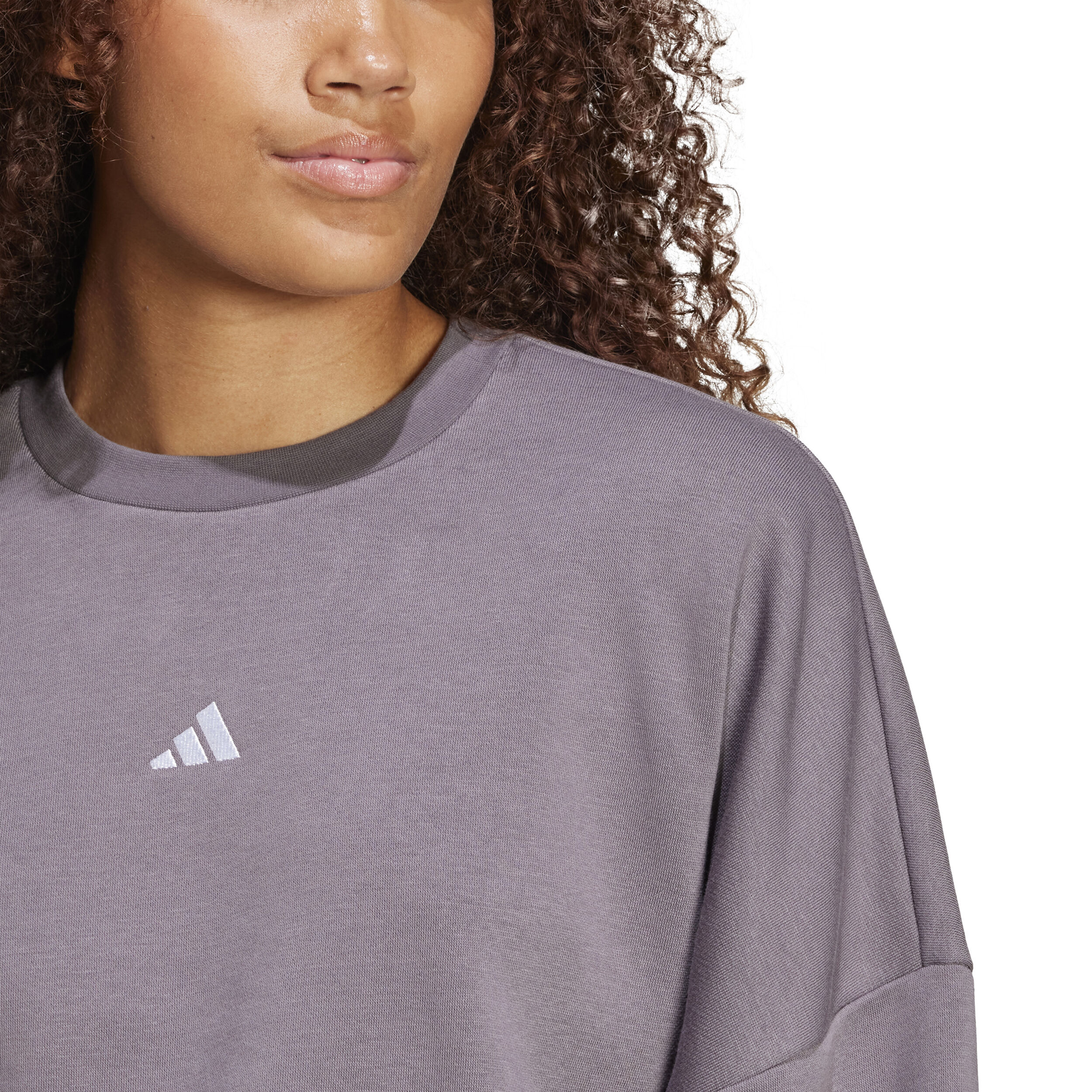 adidas Small Logo Feelcomfy Sweat-shirt Femmes - Gris Foncé