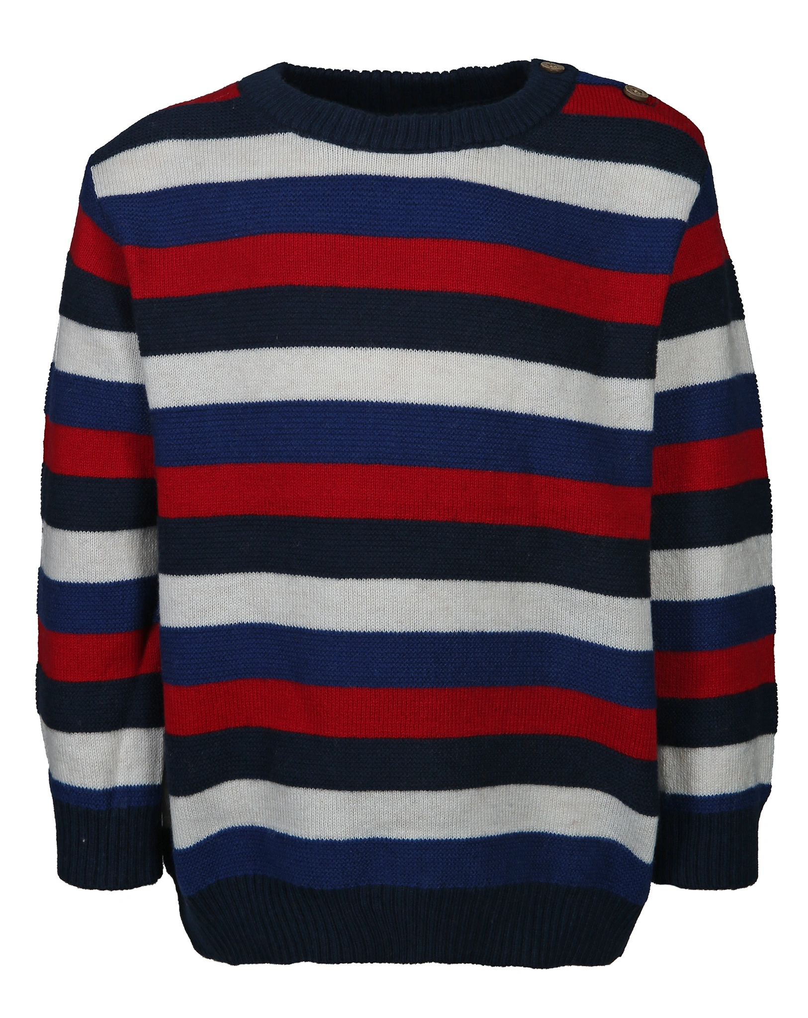 Strickpullover STRIPES in rot/blau
