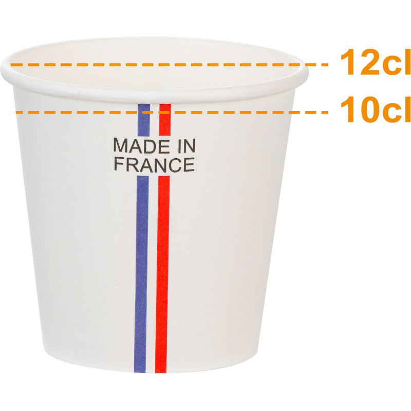 Gobelet en carton 10 cl - Lot de 100