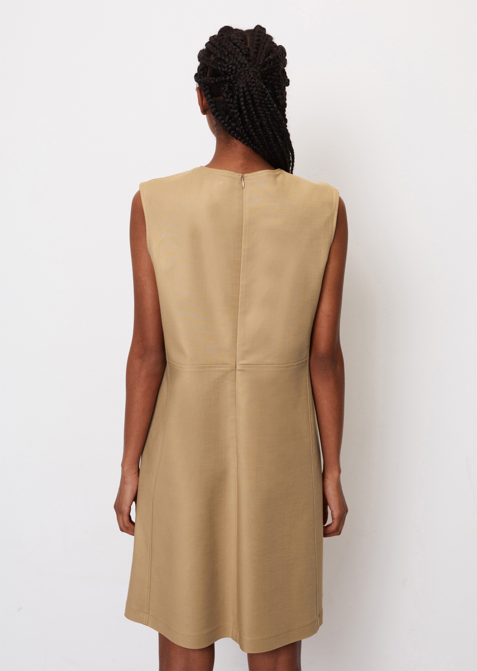 Kurzes Shift-Dress in A-Linie aus Organic-Cotton-Stretch-Viskose-Mix