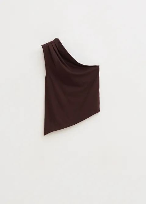 One-shoulder top bruin (BRN.D)