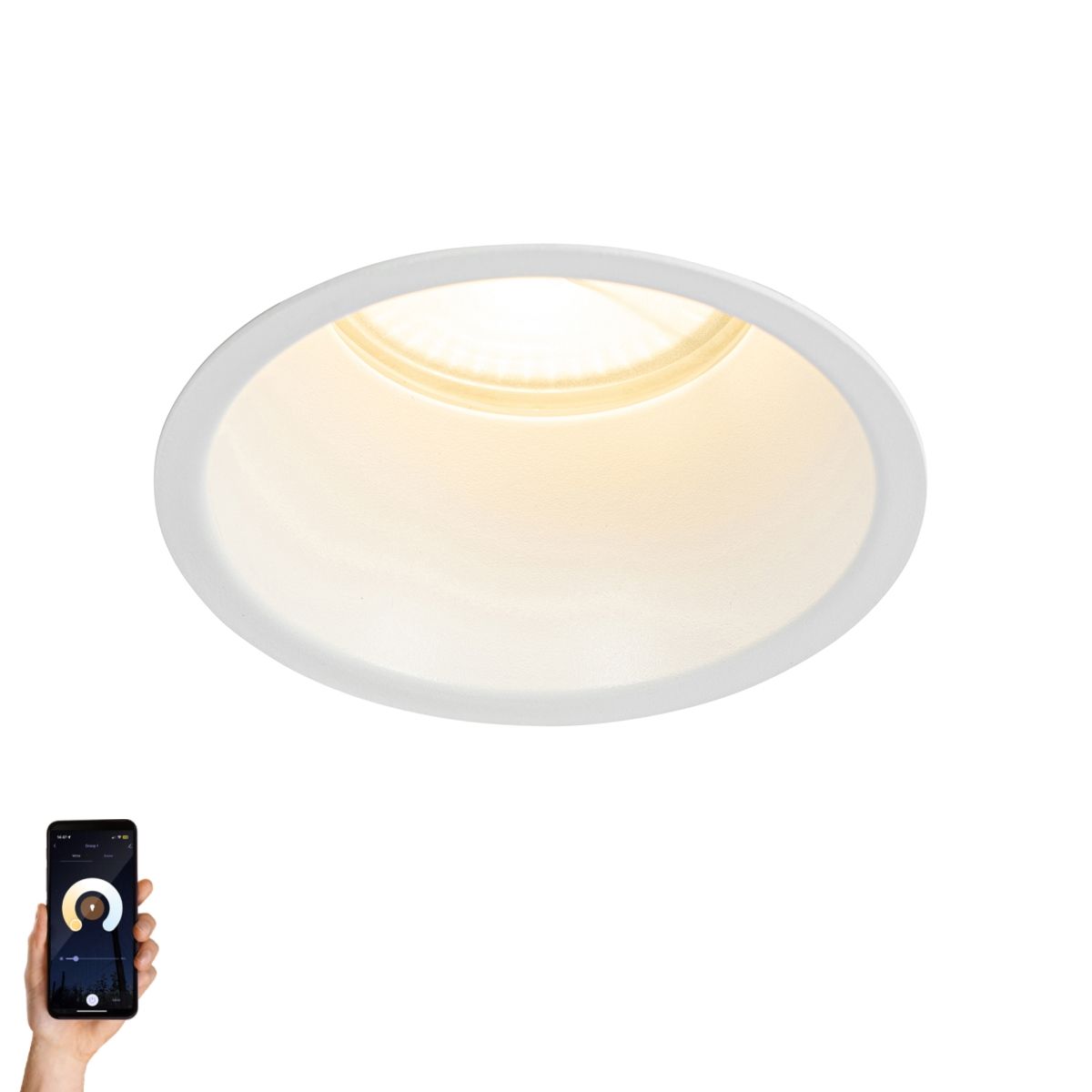 Smart inbouwspot wit IP44 incl. Wifi GU10 70mm - Dept