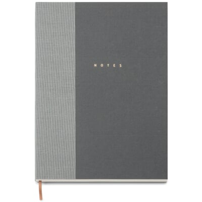 Notizbuch Halbleinen, Grau