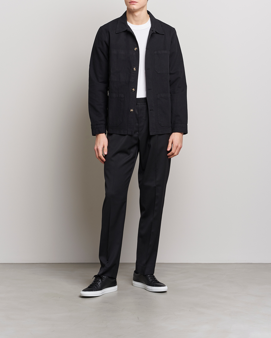 Filippa K Relaxed Terry Wool Trousers Black