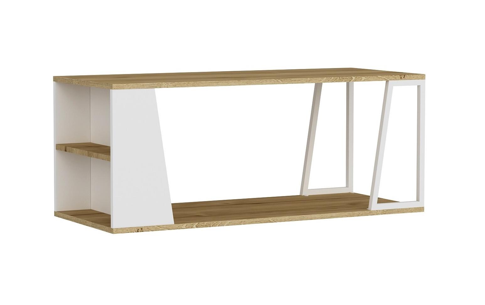 Couchtisch Lissa 120 x 48.6 cm, Braun/Weiss<br>Sofatisch