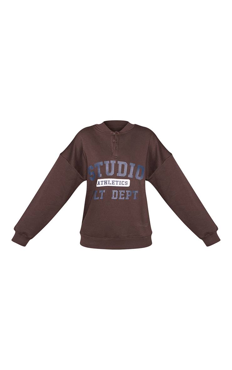 Chocolat Sweat-shirt Imprimé Studio Athletics Tall