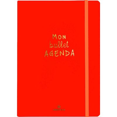 Bullet Agenda - 1 semaine sur 2 pages - 15,5 x 21,5 cm - corail - Oberthur