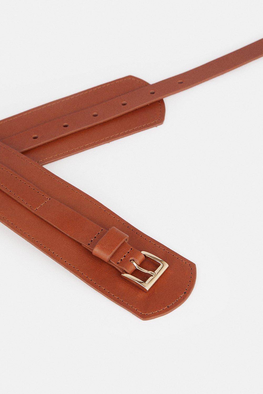 KarenMillen Ceinture en cuir à garniture de boucle