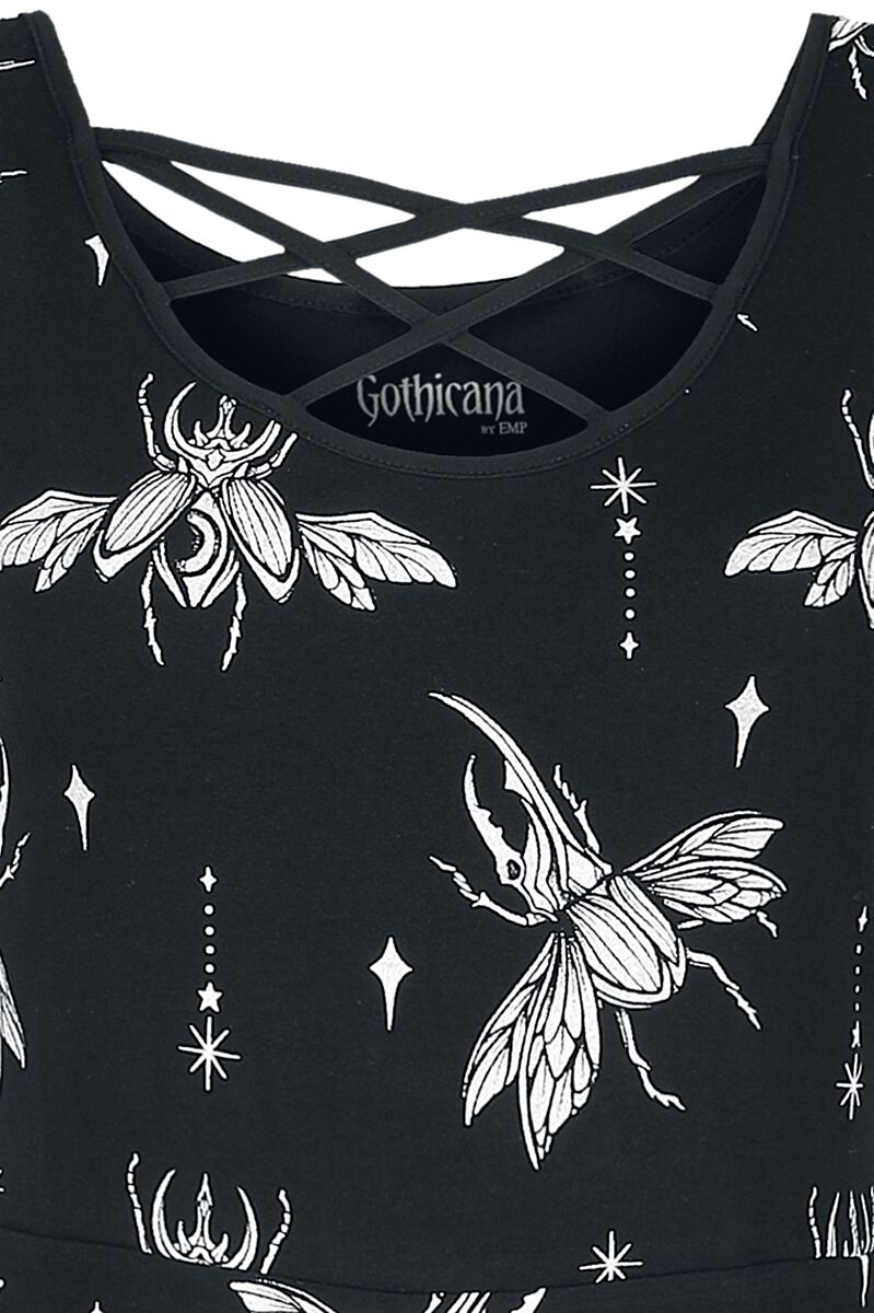 Robe longue avec imprimé intégral | Gothicana by EMP Robe longue