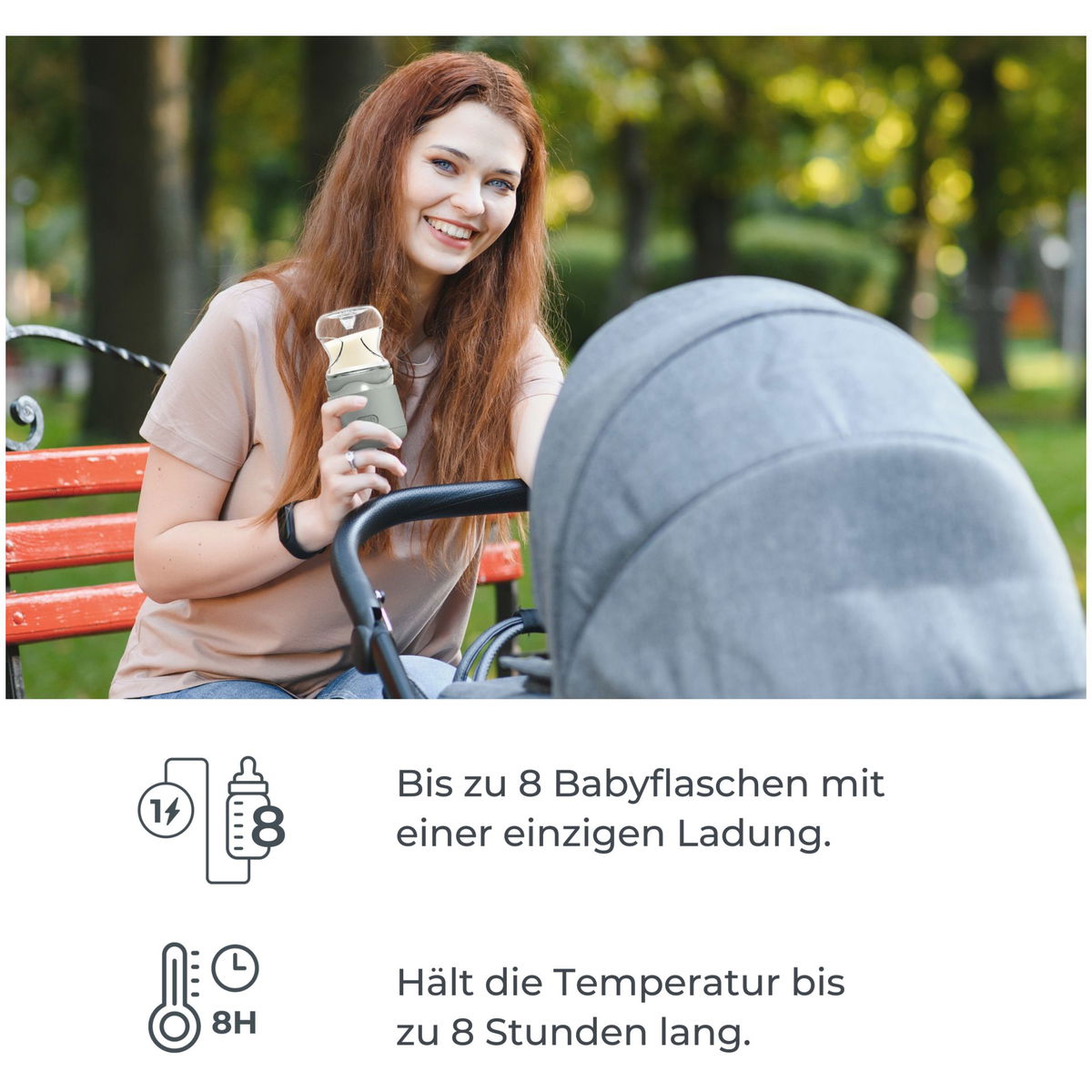 nuvitanuvita   aufladbarer Flaschenwärmer für unterwegs