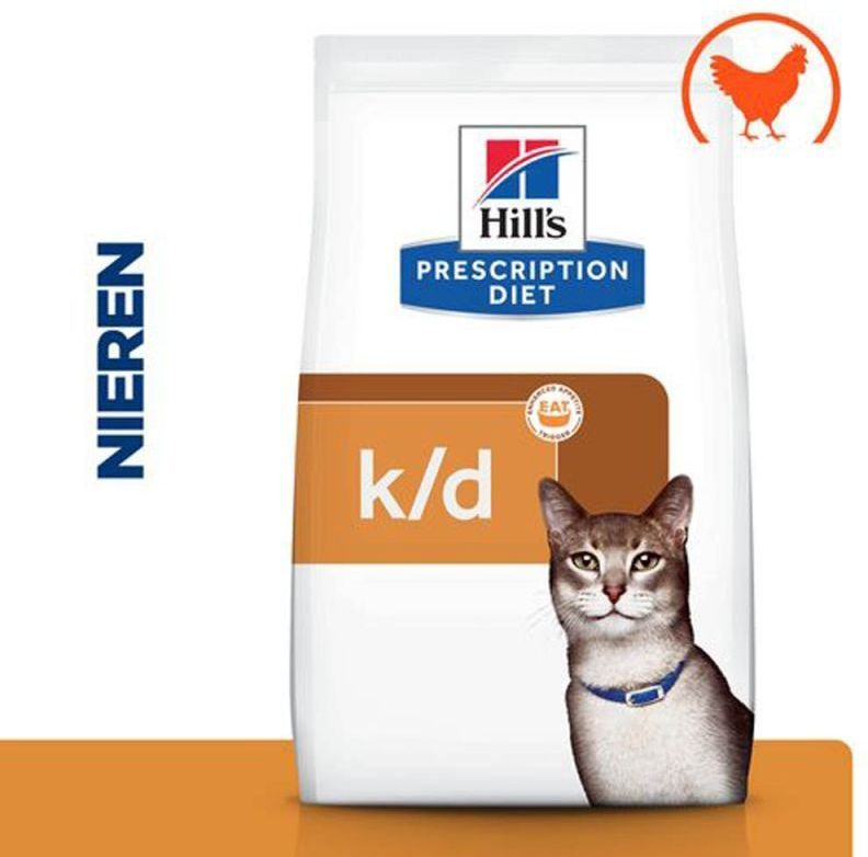 HILL'S Prescription Diet k/d - Droogvoer - 8 kg - Voor Katten - Ondersteunt Nierfunctie