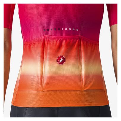 Maillot Manches Courtes Femme Castelli Climber's 4.0 Rose/Orange