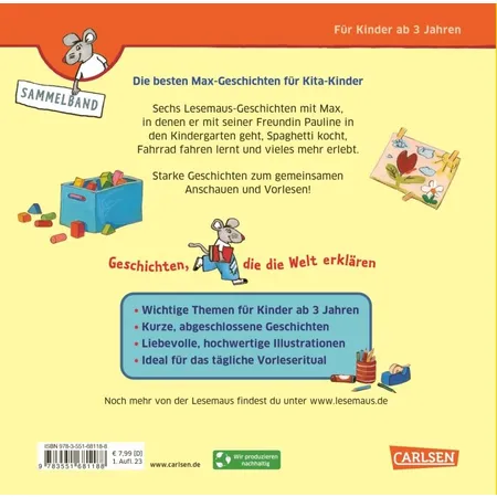 Carlsen Verlag LESEMAUS Sonderbände: Die besten MAX-Geschichten für Kita-Kinder