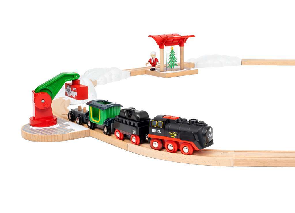 BRIO Spiel Batterie-Dampflok Weihnachts-Set